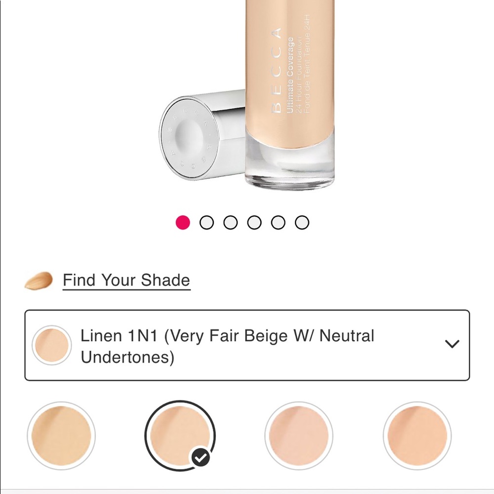 BECCA Linen 1N1 Ultimate Coverage 24hr Foundation $44 NIB 2 - Picture 6 of 9